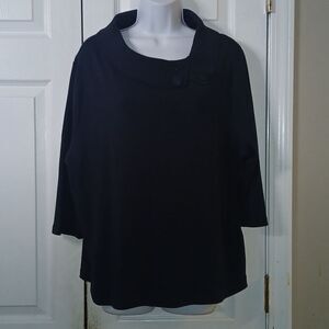 Cj Banks  navy lightweight casual business casual top  Sz 1X NWOT